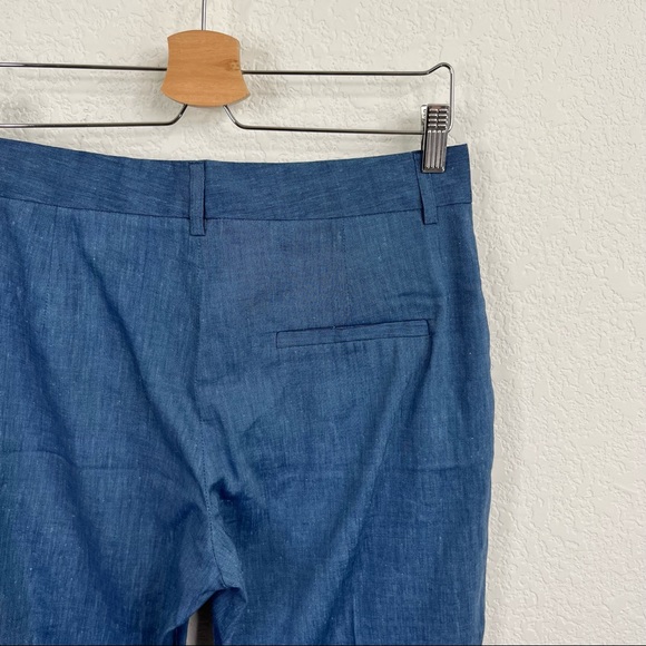 FCUK French Connection Chambray Flat Front Trousers Pockets - Picture 6 of 10